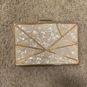 Rose gold clutch